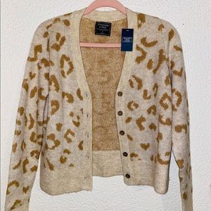 A&F Leopard Cardigan